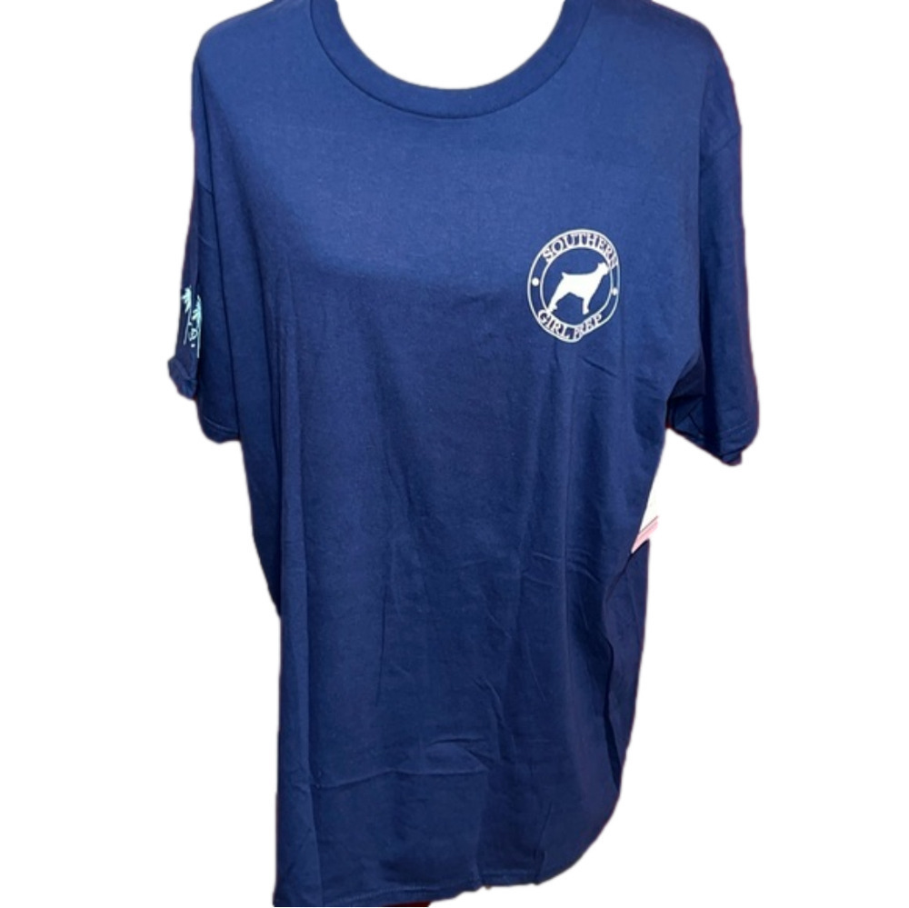 NWT Southern Girl Prep Jeep Life Navy Blue Short Sleeve T- Shirt XL
